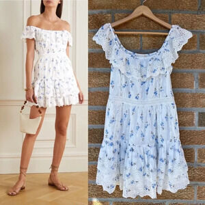 LoveShackFancy Denver Off-the-shoulder Tiered Floral dress 6